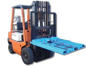 Example of Power Pallet Mounted on a Forklift Image